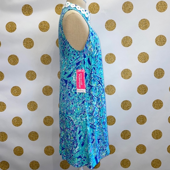 HTF Lilly Pulitzer Jane Shift Capri Teal Pop Up Tortuga Time, Size 4, NWT - Picture 6 of 9